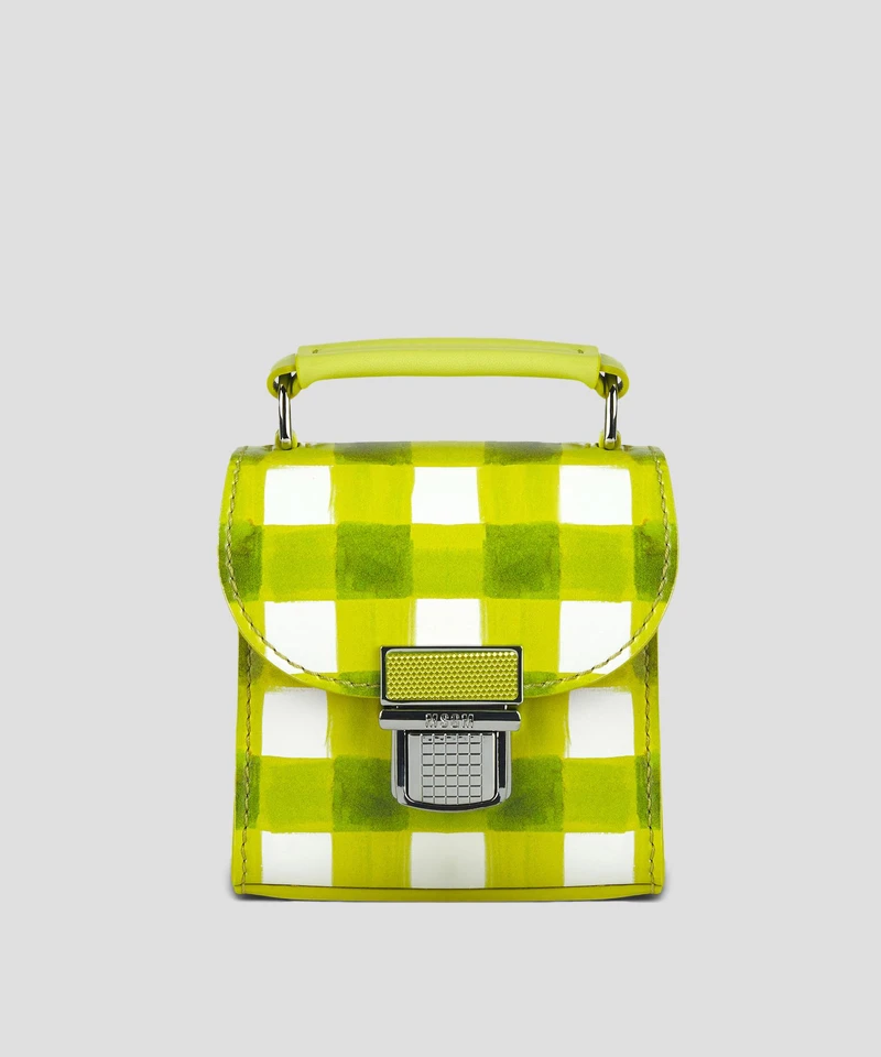 MSGM 迷你 CLIC® 萊姆綠格紋包,NT9,300。 MSGM 迷你 CLIC® 萊姆綠格紋包,NT9,300。