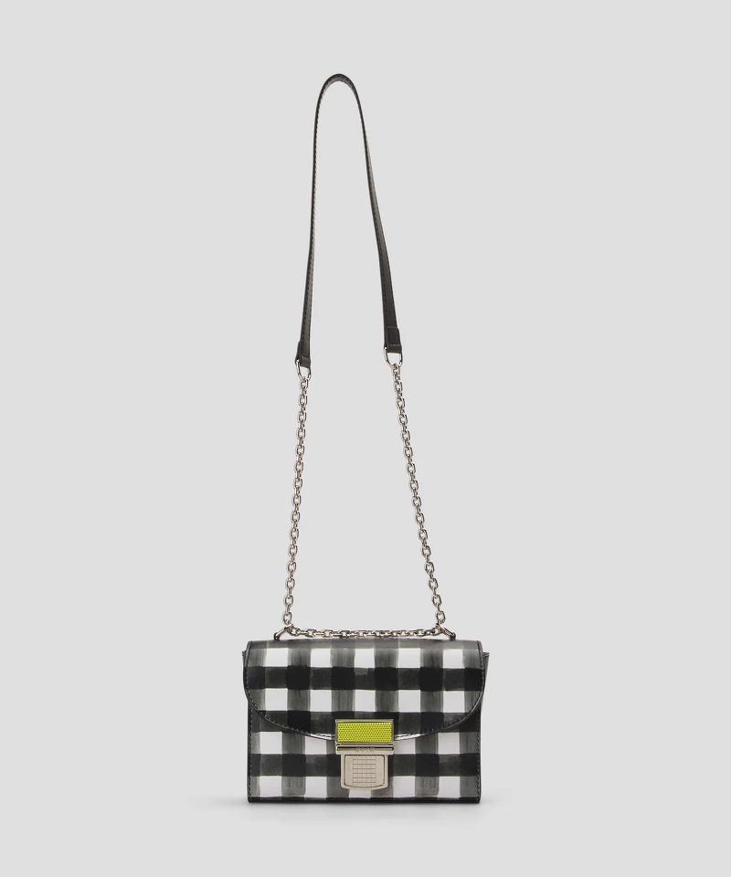 MSGM 中型 CLIC® 黑格紋包,NT15,300。 MSGM 中型 CLIC® 黑格紋包,NT15,300。