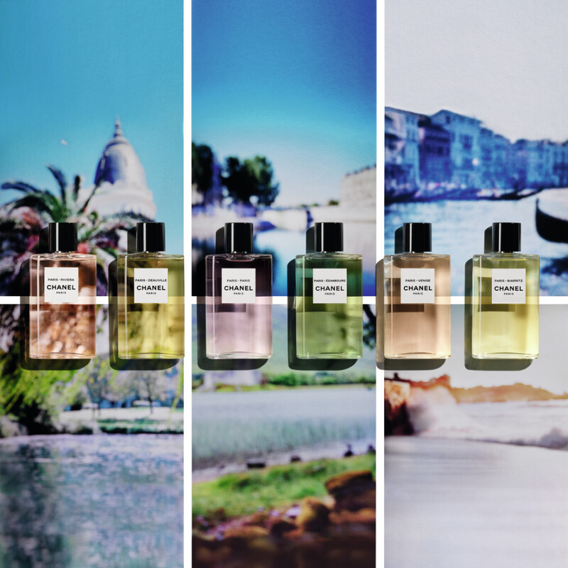 CHANEL香奈兒之水系列產品情境圖。