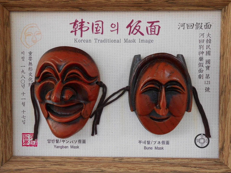 河回面具是韓國重要傳統文化 河回面具是韓國重要傳統文化