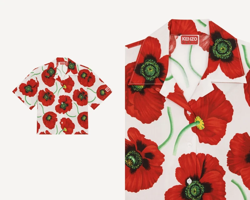 罌粟花園白色短袖襯衫,NT$14,800