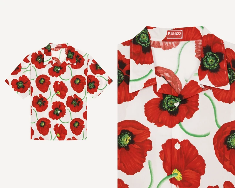 罌粟花園白色短袖襯衫,NT$14,800