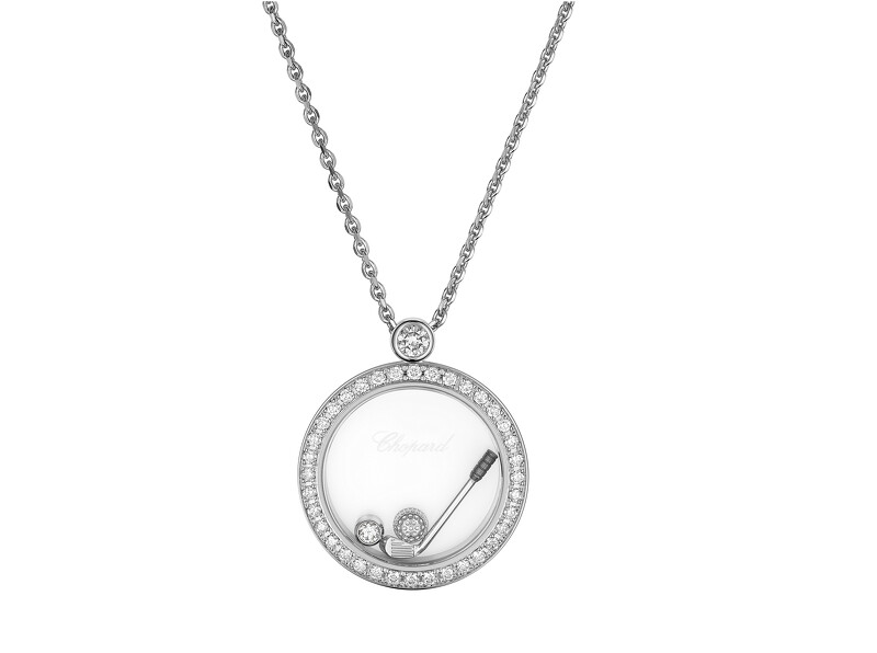 Happy Diamonds Golf 系列項鍊,球桿造型滑動鑽石及滑動鑽石高爾夫球,展現行雲流水的韻律感。 Happy Diamonds Golf 系列項鍊,球桿造型滑動鑽石及滑動鑽石高爾夫球,展現行雲流水的韻律感。