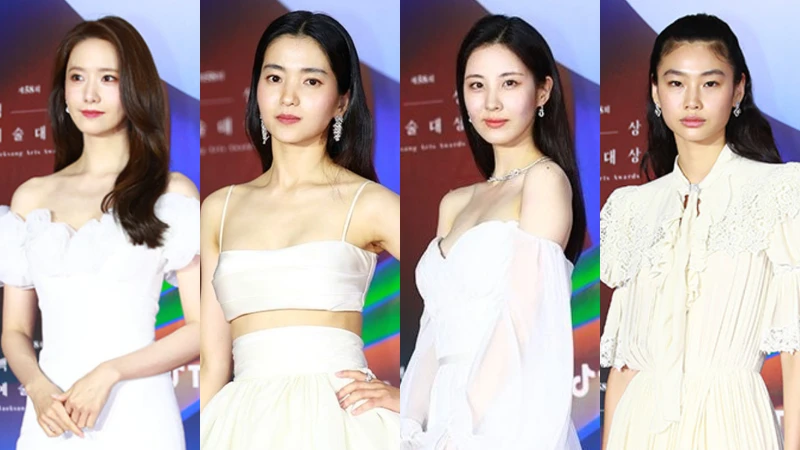 潤娥、金泰梨、徐玄與鄭好娟選擇白色禮服 潤娥、金泰梨、徐玄與鄭好娟選擇白色禮服