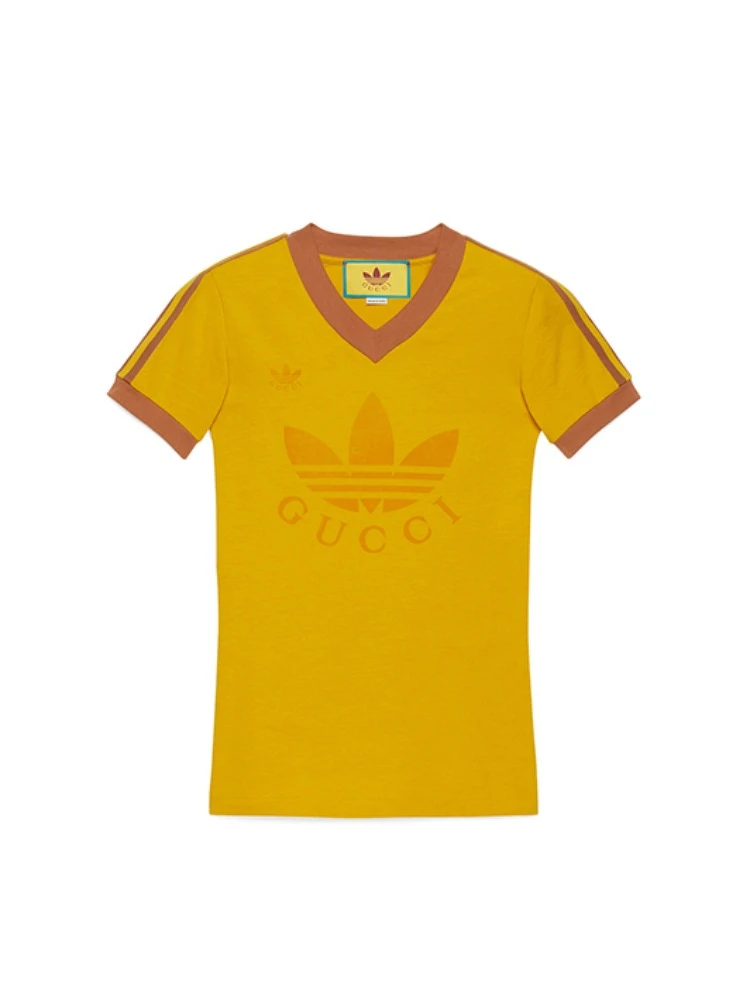 5. adidas X Gucci 黃色短袖，NT 22,300