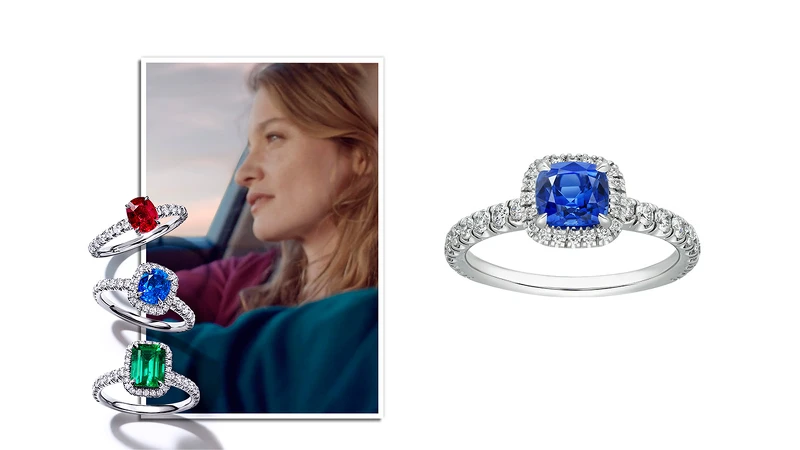 DESTINÉE DE CARTIER系列訂婚鑽戒(圖第二、第三款)DESTINÉE DE CARTIER 藍寶石戒指(枕形切割) DESTINÉE DE CARTIER系列訂婚鑽戒(圖第二、第三款)DESTINÉE DE CARTIER 藍寶石戒指(枕形切割)