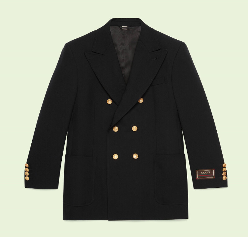 Gucci 雙排扣夾克,NT94,000。 Gucci 雙排扣夾克,NT94,000。