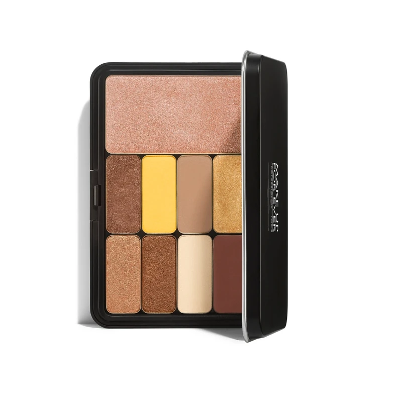 MAKE UP FOR EVER藝術大師9色眼彩盤(#001薑汁芒果金),NT1,500。