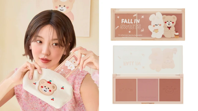 I'M MEME我愛甜點暖茶土色腮紅盤11.4g,NT590。 I'M MEME我愛甜點暖茶土色腮紅盤11.4g,NT590。