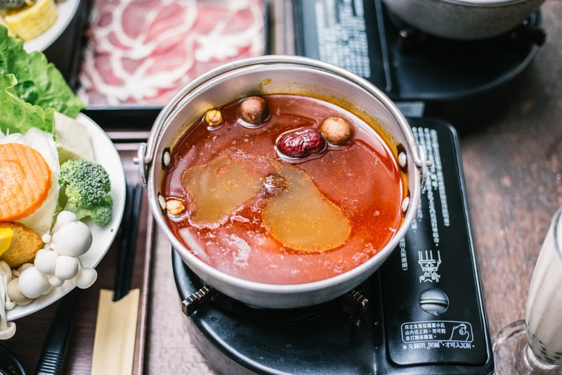 麻辣養生鍋底。 麻辣養生鍋底。