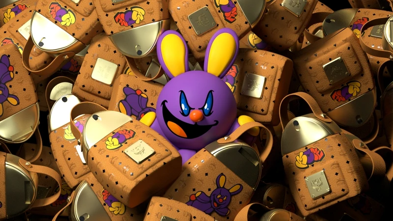 MCM經典背包淡香精-SAMBYPEN聯名限定情境圖。