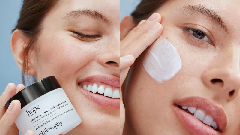 Philosophy肌膚哲理一瓶希望全效修護透亮保濕霜質地。 Philosophy肌膚哲理一瓶希望全效修護透亮保濕霜質地。