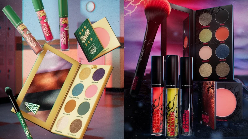 M·A·C怪奇物語聯名系列一次呈現劇中兩個世界的風格。 M·A·C怪奇物語聯名系列一次呈現劇中兩個世界的風格。