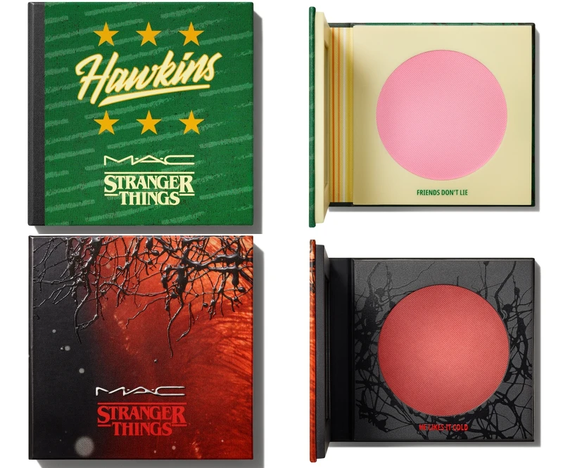 M.A.C X STRANGER THINGS怪奇物語聯名時尚腮紅(共2色),NT1,070。 M.A.C X STRANGER THINGS怪奇物語聯名時尚腮紅(共2色),NT1,070。