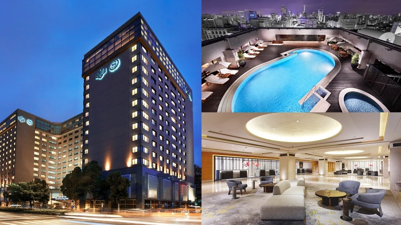 台北喜來登大飯店外觀、大廳及泳池 台北喜來登大飯店外觀、大廳及泳池