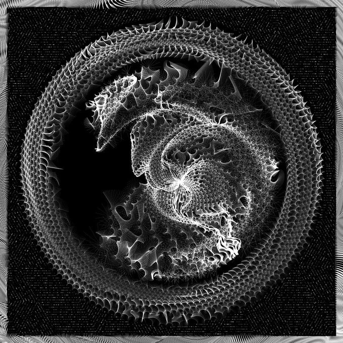▲林經堯於巴塞爾藝術展香港展會展出生成藝術作品「神話」。(圖 / 林經堯提供) ▲林經堯於巴塞爾藝術展香港展會展出生成藝術作品「神話」。(圖 / 林經堯提供)