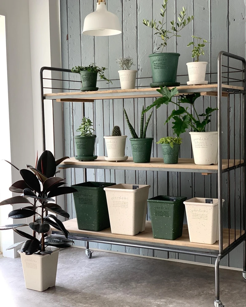 Hachiman Gardens 復古園藝環保盆款式相當多。