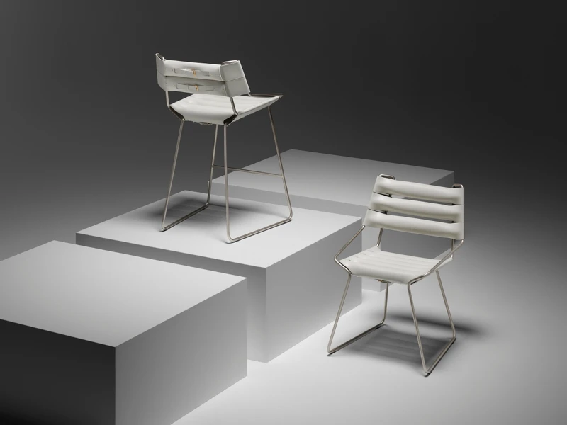 瑞士 Atelier Oï 設計工作室以經典 Belt Chair 系列為靈感。 瑞士 Atelier Oï 設計工作室以經典 Belt Chair 系列為靈感。