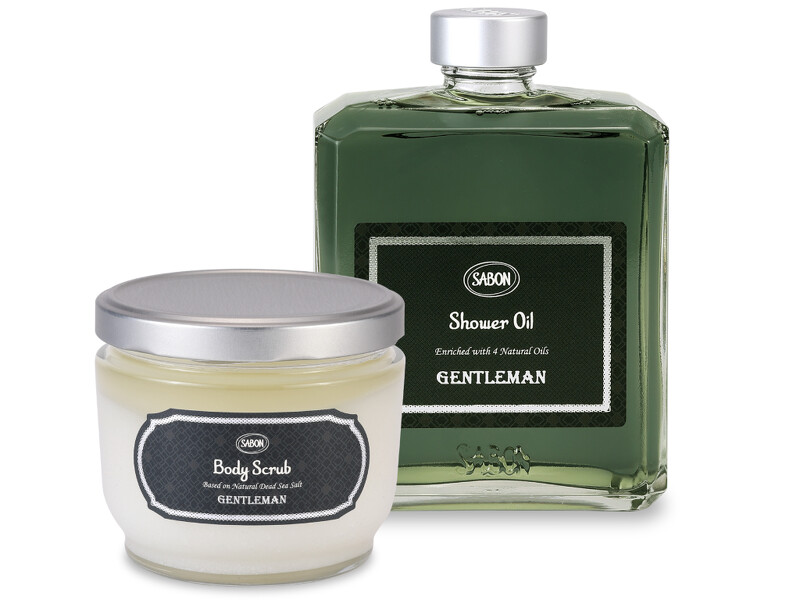SABON紳士沐浴油與身體磨砂膏2022以新包裝回歸。