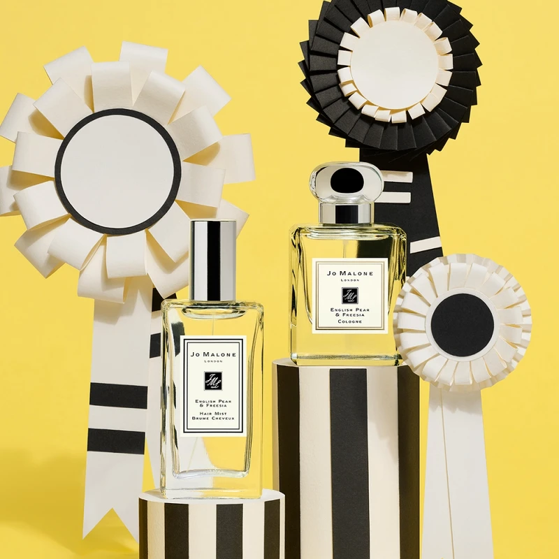 Jo Malone London英國梨與小蒼蘭髮香噴霧形象圖。