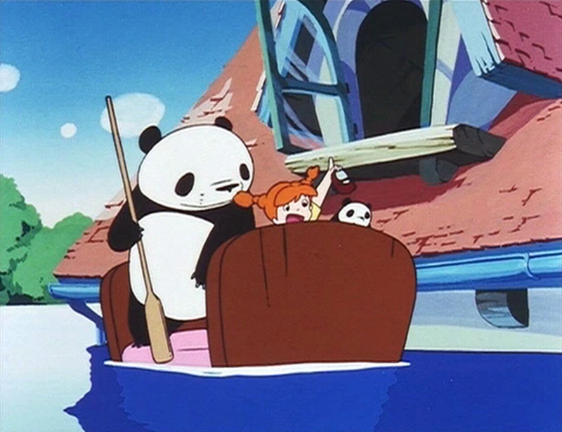 《熊貓家族：雨中的馬戲團》大洪水高潮戲，呼應了以海嘯為主題的《崖上的波妞》