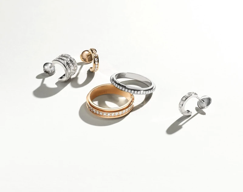 Possession系列戒指與耳環。 Possession系列戒指與耳環。