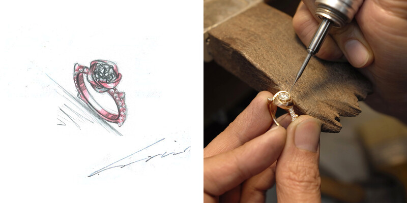 「我的玫瑰」求婚戒 售價台幣154,000元起