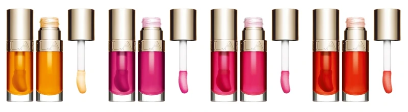 克蘭詩彈潤植萃美唇油(左起)#01、#02、#04、#05。 克蘭詩彈潤植萃美唇油(左起)#01、#02、#04、#05。