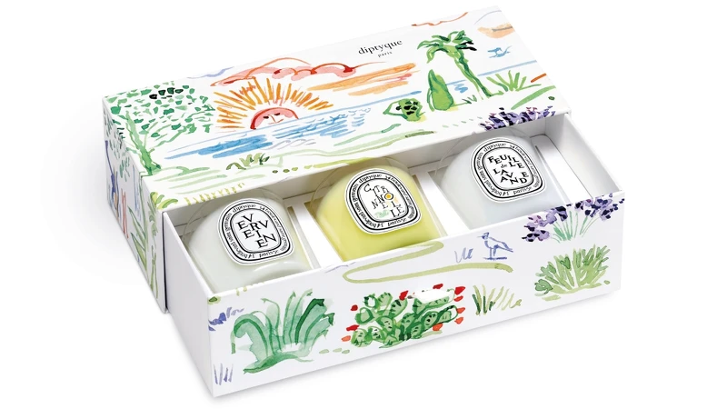diptyque 2022限量夏季香氛蠟燭禮盒(檸檬草/馬鞭草/薰衣草)3*70g，NT3,600