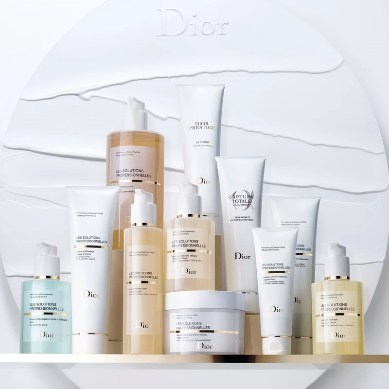 Les Solutions Dior護膚系列情境圖。
