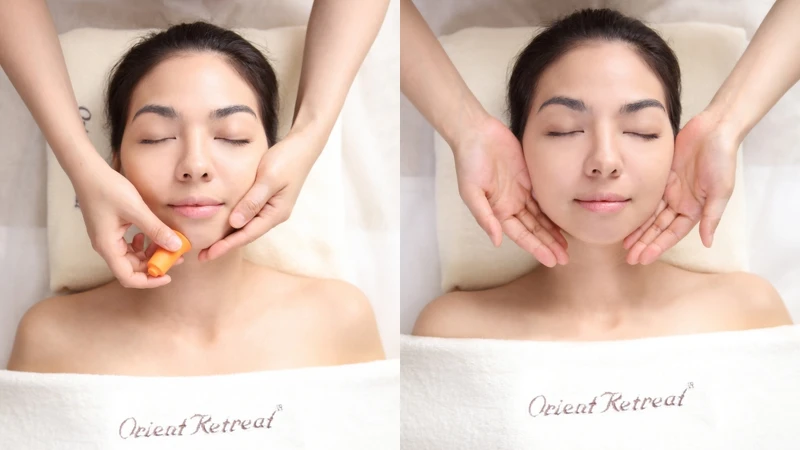 登琪爾SPA芳香淨透臉部保養示意圖。