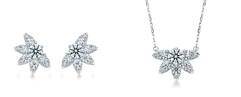 (左)Aerial系列Sunburst白K金鑽石耳環(小型)、(右)Aerial系列Sunburst白K金鑽石項鍊。 (左)Aerial系列Sunburst白K金鑽石耳環(小型)、(右)Aerial系列Sunburst白K金鑽石項鍊。