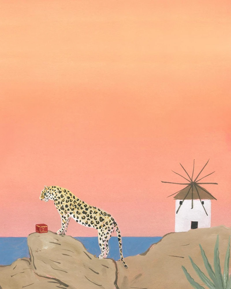 藝術家康斯坦丁·卡卡尼亞斯 ( Konstantin Kakanias )為卡地亞快閃店的創作