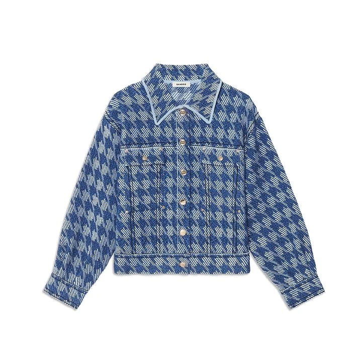 SANDRO 藍色千鳥格外套，NT15,070。