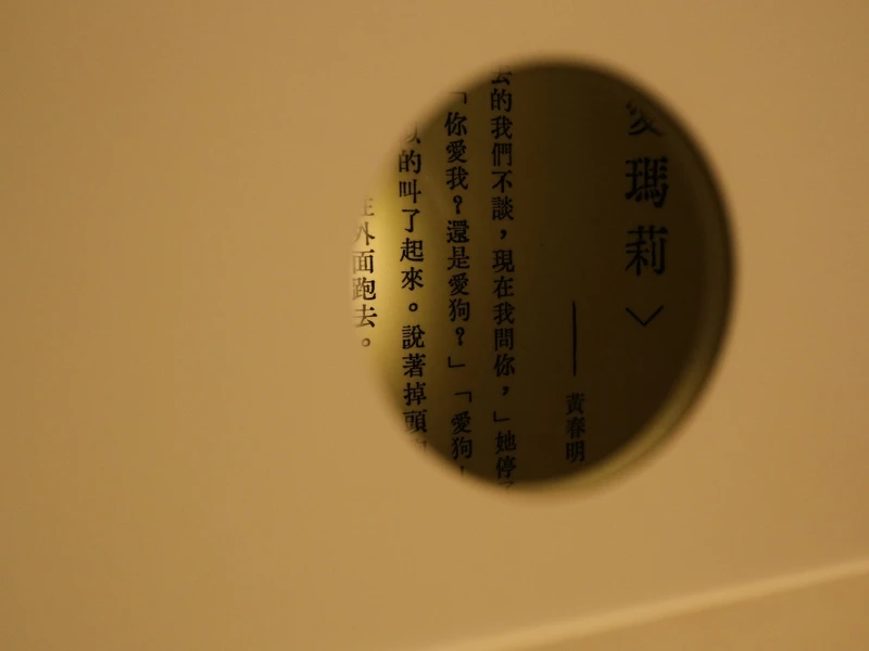 使用窺探的手法展示文字。