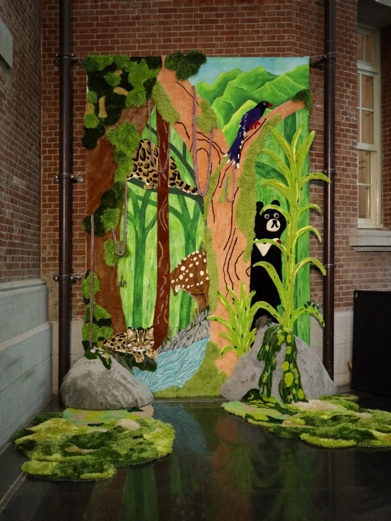 《動物織景—走近。幻境》臺灣特有種地景藝術裝置。