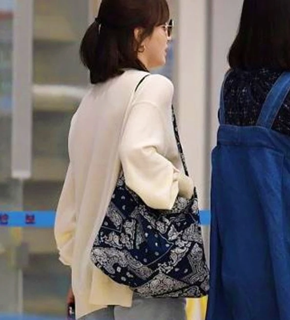 宋慧喬印花帆布袋 宋慧喬印花帆布袋
