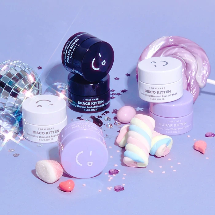 I DEW CARE膜法喵喵家族閃漾面膜系列。