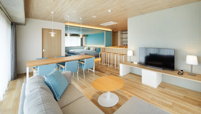 房型則有7種，可容納1～5人，皆附有廚房。