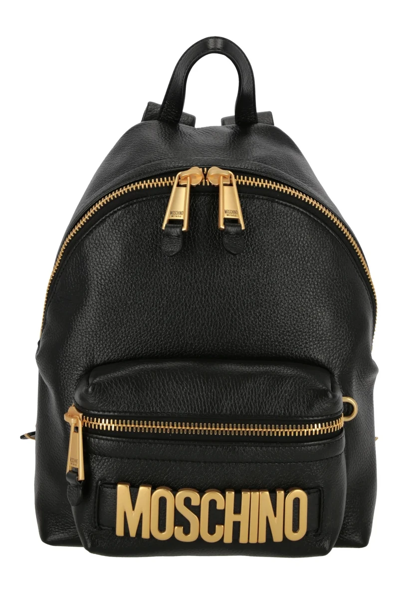 MOSCHINO 皮革後背包,NT50,300。 MOSCHINO 皮革後背包,NT50,300。