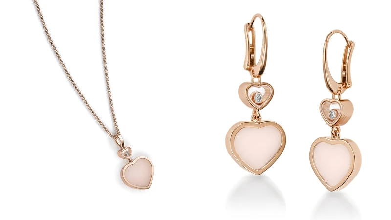 蕭邦Happy Hearts系列項鍊與耳環