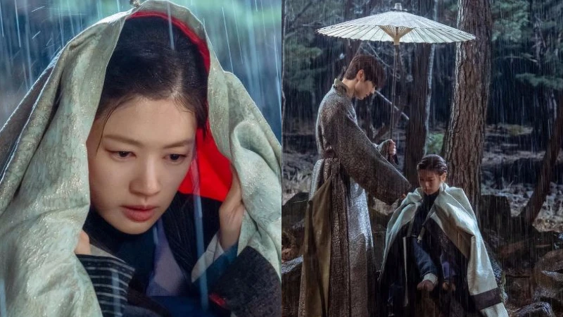 《還魂》黃旼炫為雨中哭泣的庭沼珉送上雨傘 《還魂》黃旼炫為雨中哭泣的庭沼珉送上雨傘