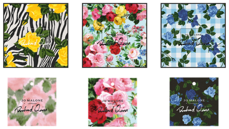 Jo Malone London Richard Quinn設計師系列限量禮盒與小卡。