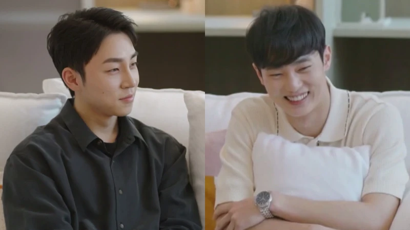 《換乘戀愛2》奎民與元彬散發粉紅泡泡