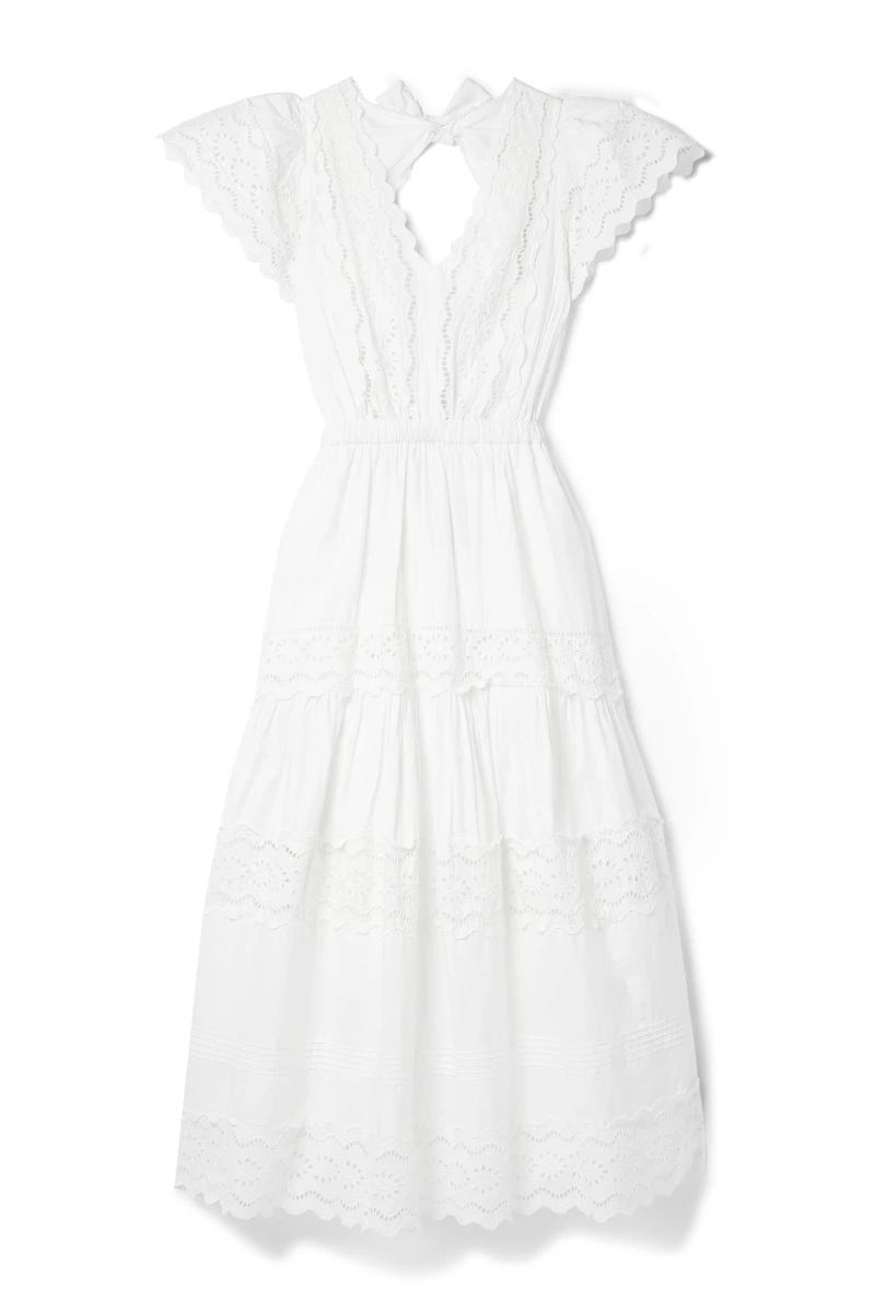 SEA 白色連身洋裝，價格店洽。