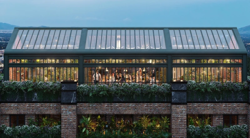 難能可貴的城市可食農園，大量的綠植不僅能減碳降溫，還能料理入菜。