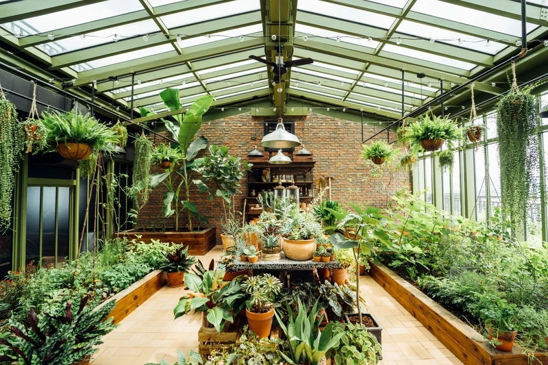 THE GREENHOUSE屋頂農園兩側的可食植栽種植區，選擇可永續採收的品種，豐富如同「植物圖書館」。