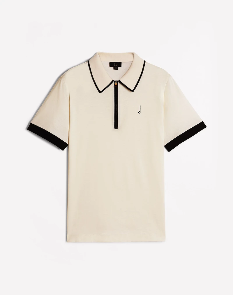 Dunhill 字樣米白色 Polo 衫，NT12,500。