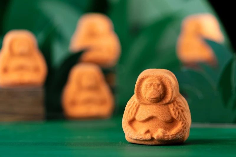 LUSH紅毛猩猩汽泡彈Orangutan Bath Bomb形象圖。