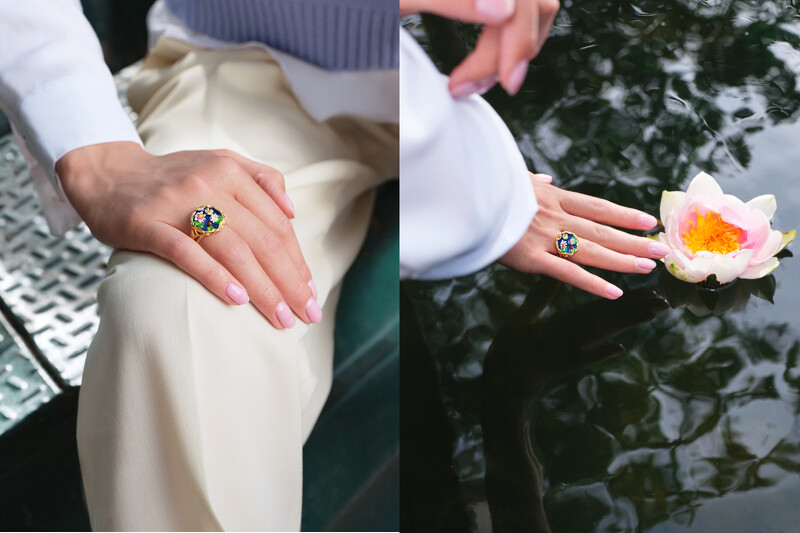 Les N&eacute;r&eacute;ides水上花園系列戒指，建議售價新台幣5,100元。